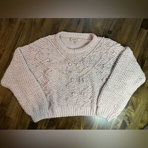 GUC LOVE TREE WOMEN’S DISTRESSED CROPPED SWEATER SIZE M